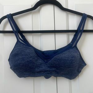 Blue sports bra